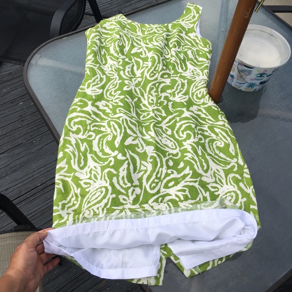 Karen Warren Sleeveless 100% Linen Spring Green Lined Sheath Dress. Sz 6 - Picture 7 of 9